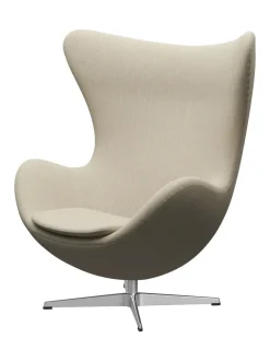 Ægget, sort læder/aluminium af Arne Jacobsen<Fritz Hansen Online