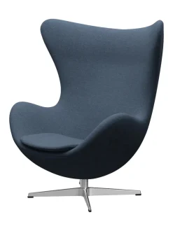 Ægget, sort læder/aluminium af Arne Jacobsen<Fritz Hansen Online
