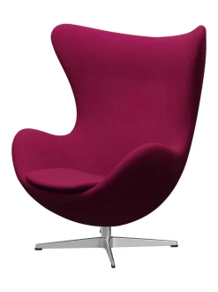 Ægget, sort læder/aluminium af Arne Jacobsen<Fritz Hansen Online