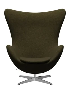 Ægget, sort læder/aluminium af Arne Jacobsen<Fritz Hansen Online