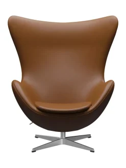 Ægget, sort læder/aluminium af Arne Jacobsen<Fritz Hansen Online