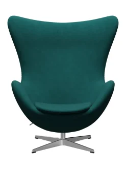 Ægget, sort læder/aluminium af Arne Jacobsen<Fritz Hansen Online