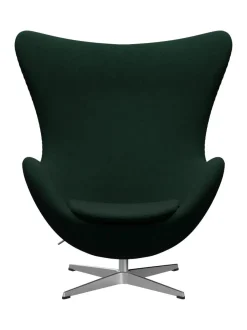 Ægget, sort læder/aluminium af Arne Jacobsen<Fritz Hansen Online