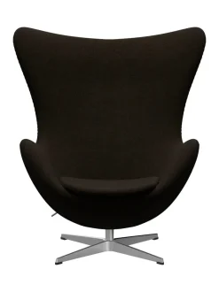 Ægget, sort læder/aluminium af Arne Jacobsen<Fritz Hansen Online
