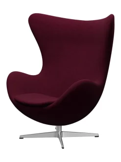 Ægget, sort læder/aluminium af Arne Jacobsen<Fritz Hansen Online