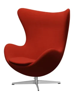 Ægget, sort læder/aluminium af Arne Jacobsen<Fritz Hansen Online
