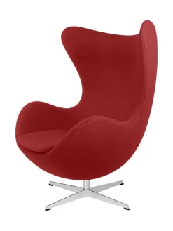 Ægget, sort læder/aluminium af Arne Jacobsen<Fritz Hansen Online
