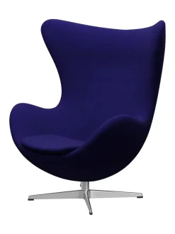 Ægget, sort læder/aluminium af Arne Jacobsen<Fritz Hansen Online