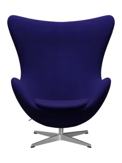 Ægget, sort læder/aluminium af Arne Jacobsen<Fritz Hansen Online