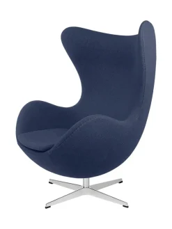 Ægget, sort læder/aluminium af Arne Jacobsen<Fritz Hansen Online
