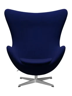 Ægget, sort læder/aluminium af Arne Jacobsen<Fritz Hansen Online