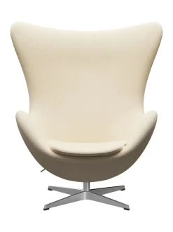 Ægget, sort læder/aluminium af Arne Jacobsen<Fritz Hansen Online