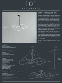 Ghost Chandelier, Big, Chrome fra<101 Copenhagen New