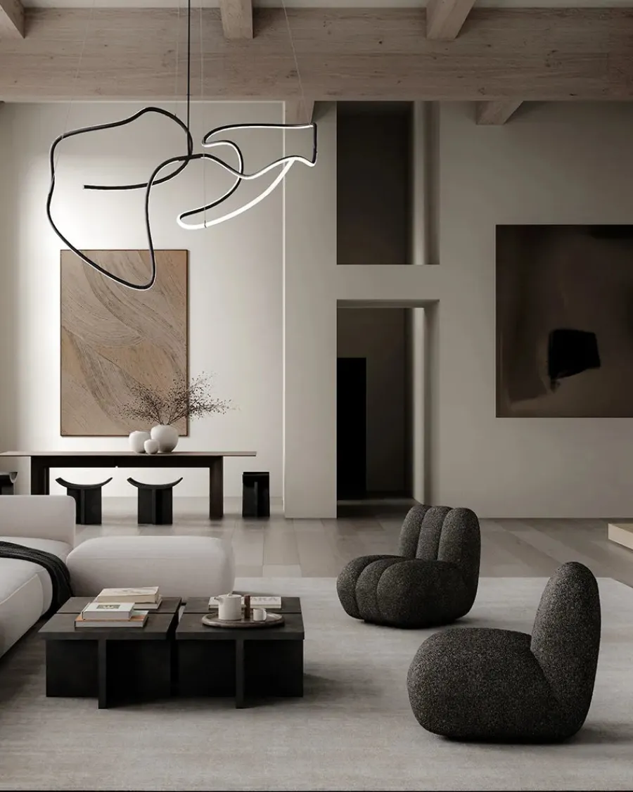 Ghost Chandelier, Big, Chrome fra<101 Copenhagen New