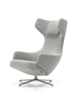 Grand Repos Lænestol, cream/dark brown fra<Vitra Best