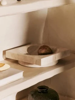 Hew low centrepiece, travertin fra<Ferm Living Sale