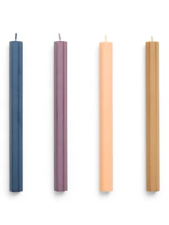 Hexagon Candle 4 Stk., dark fra<HAY