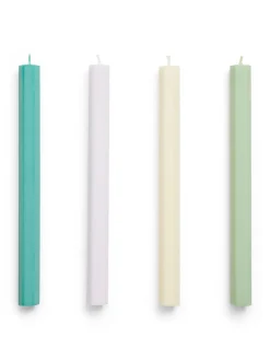 Hexagon Candle 4 Stk., dark fra<HAY