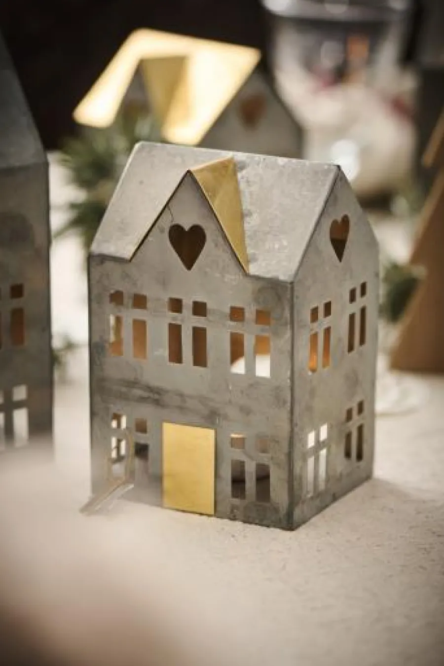 Hus til fyrfadslys Stillenat - 3 stk. ass. fra<Ib Laursen