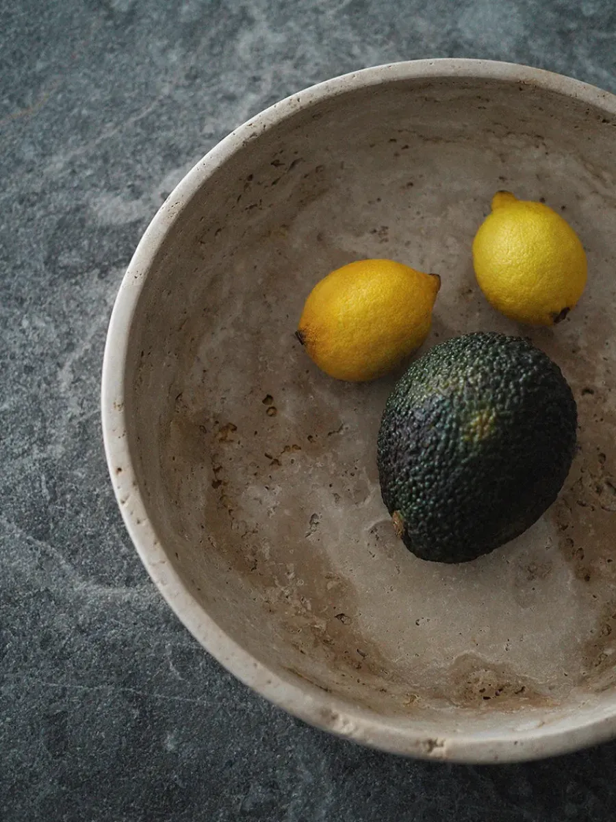 Hyben Skål, travertin fra<Wabi Sabi Nordic Discount