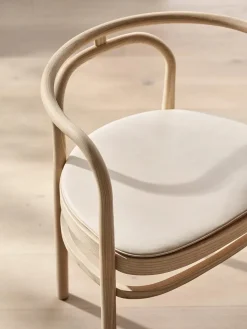 Hynde til PK15 Stol, naturlæder af Poul Kjærholm<Fritz Hansen