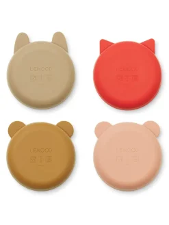 Iggy skåle 4-pak, apple red/tuscany rose multi mix fra<Liewood Best