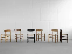 J39 Folkestolen, heritage red af Børge Mogensen<Fredericia Furniture Online