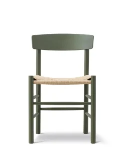 J39 Folkestolen, indigo blue af Børge Mogensen<Fredericia Furniture Discount