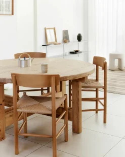 J39 Folkestolen, indigo blue af Børge Mogensen<Fredericia Furniture Discount