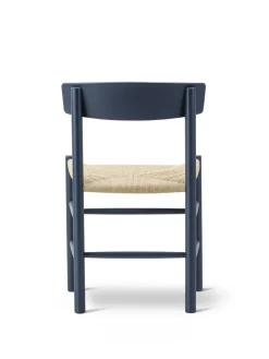 J39 Folkestolen, indigo blue af Børge Mogensen<Fredericia Furniture Discount
