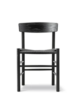 J39 Folkestolen, sortlakeret eg af Børge Mogensen<Fredericia Furniture Online