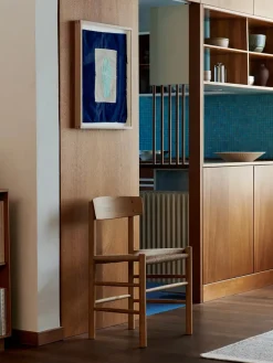 J39 Folkestolen, sortlakeret eg af Børge Mogensen<Fredericia Furniture Online