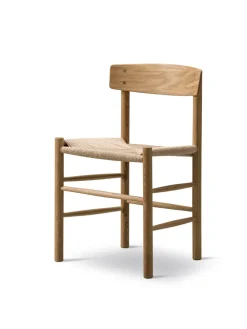 J39 Folkestolen, sortlakeret eg af Børge Mogensen<Fredericia Furniture Online