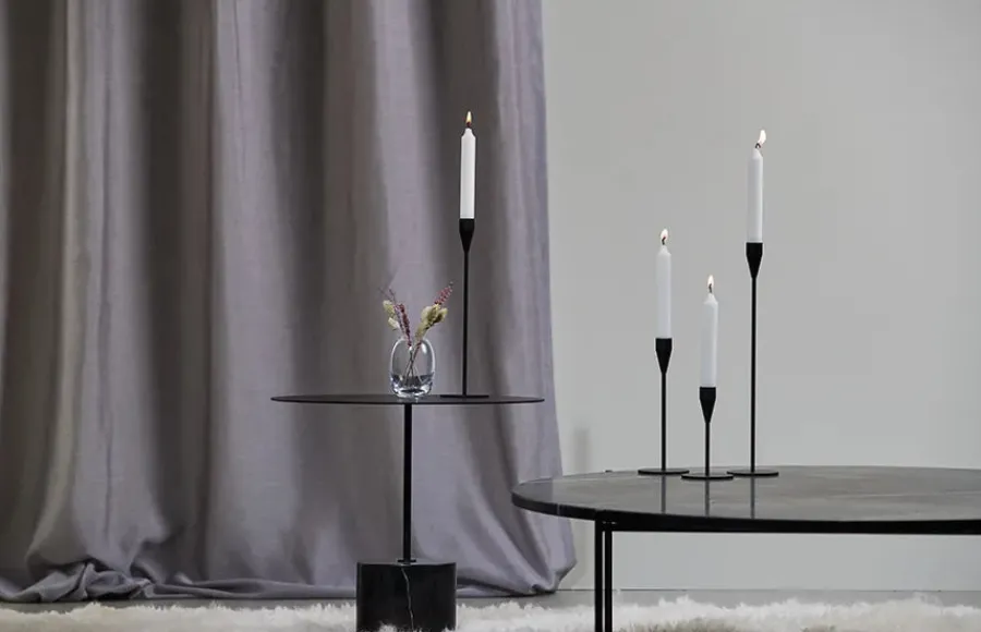 Jupiter Lysestage, sort fra<Piet Hein New