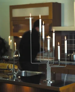 Karlsvognen Table Lysestage, mørk blå fra<Piet Hein