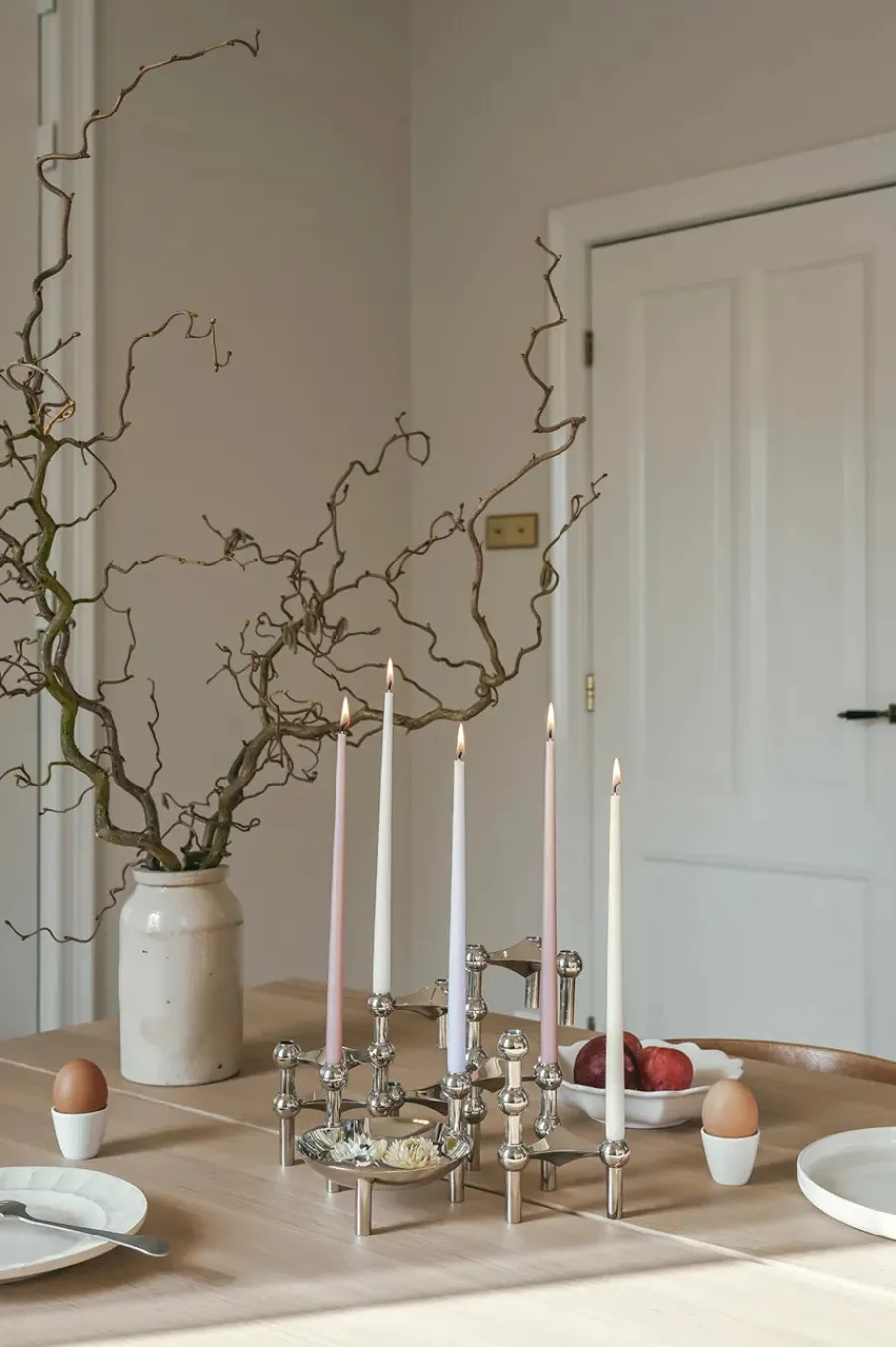 Kertelys til Nagel Lysestage, soft brown fra<STOFF Nagel Online