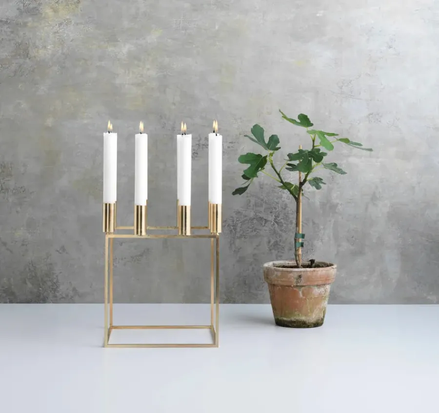 Kubus 8 Lysestage, guldbelagt fra<Audo Copenhagen New