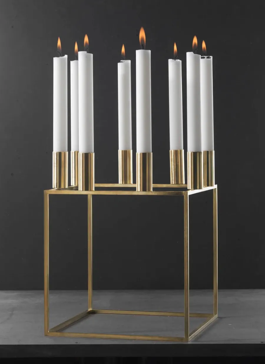 Kubus 8 Lysestage, guldbelagt fra<Audo Copenhagen New
