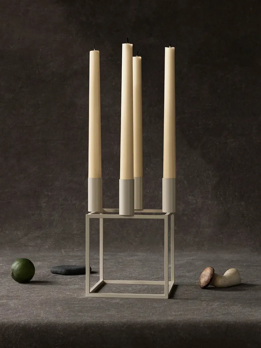 Kubus 4 Lysestage, ivory fra<Audo Copenhagen Clearance