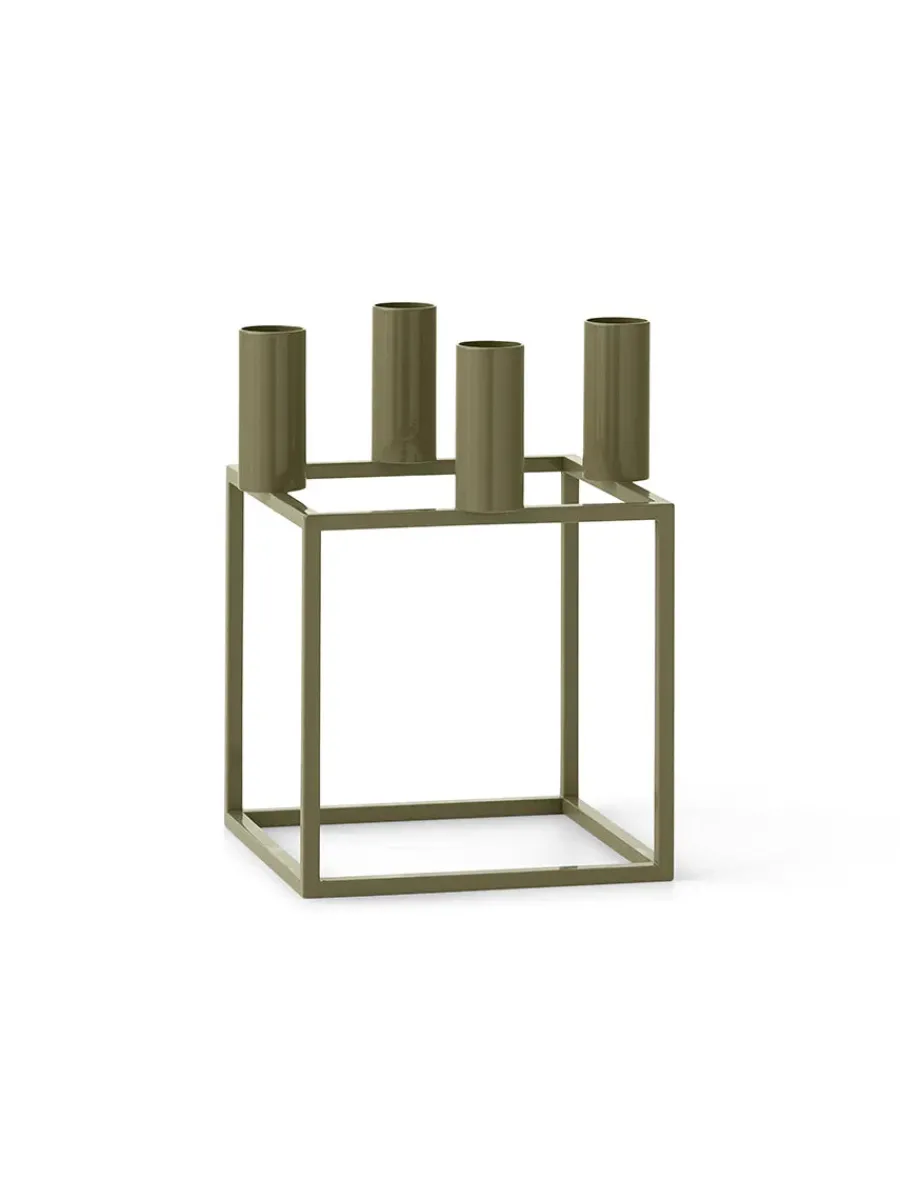 Kubus 4 Lysestage, olive fra<Audo Copenhagen New