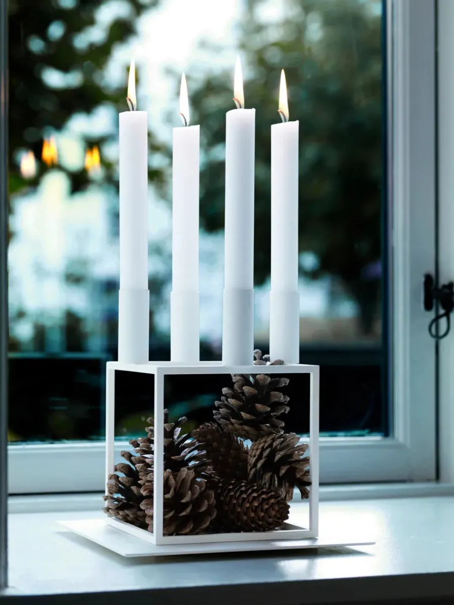 Kubus 4 Lysestage, olive fra<Audo Copenhagen New