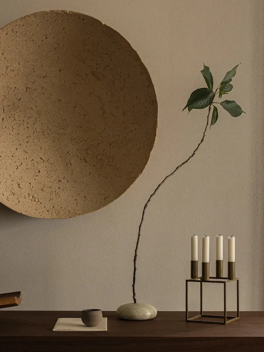 Kubus 4 Lysestage, olive fra<Audo Copenhagen New