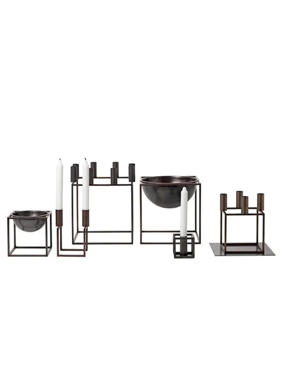 Kubus 4 Lysestage, olive fra<Audo Copenhagen New