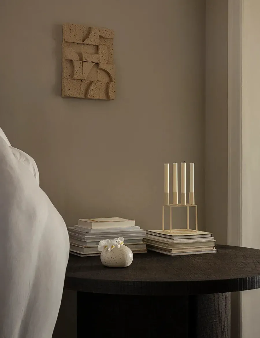 Kubus 4 Lysestage, sort fra<Audo Copenhagen New