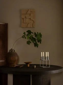 Kubus 4 Lysestage, sort fra<Audo Copenhagen New