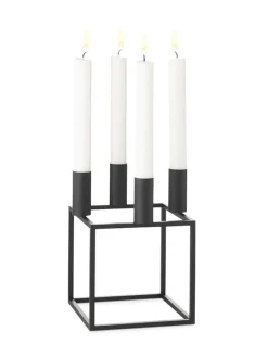 Kubus 4 Lysestage, zink fra<Audo Copenhagen Outlet