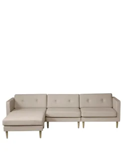 L42 Firhøj Sofa 3-Personers m. chaiselong, beige fra<FDB Møbler Outlet