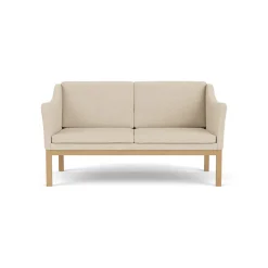 L45 MK154 2 pers. sofa, beige tekstil af Mogens Koch<FDB Møbler New