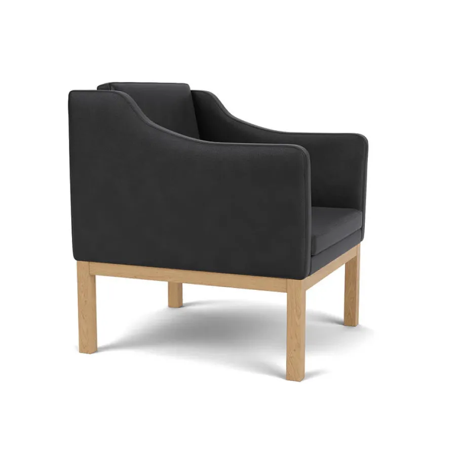 L46 MK155 lænestol, sort læder af Mogens Koch<FDB Møbler Sale