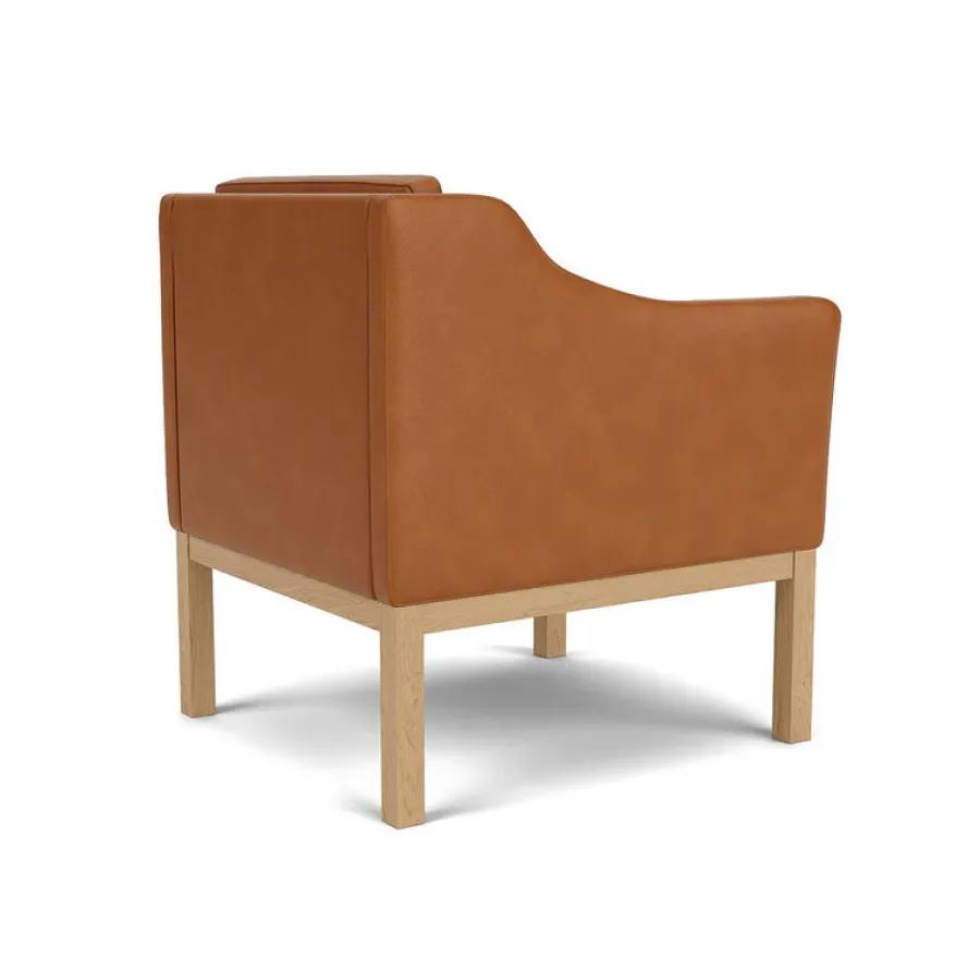 L46 MK155 lænestol, sort læder af Mogens Koch<FDB Møbler Sale